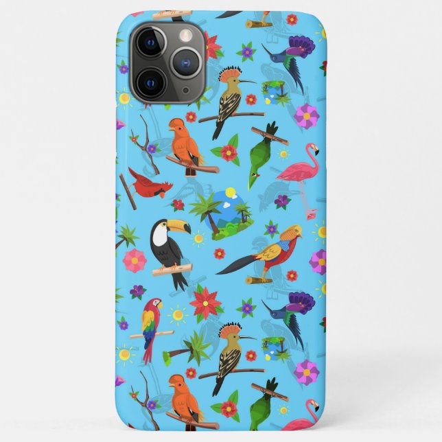 Toucan Flamingo und Arara nahtlose Vogelmuster Case-Mate iPhone Hülle (Rückseite)
