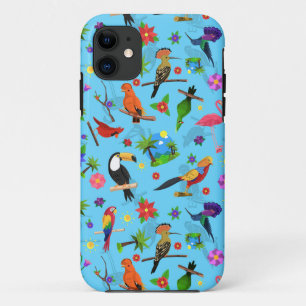 Toucan Flamingo und Arara nahtlose Vogelmuster Case-Mate iPhone Hülle