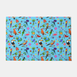 Toucan Flamingo und Arara nahtlose Vogelmuster Fußmatte