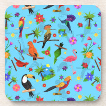 Toucan Flamingo und Arara nahtlose Vogelmuster