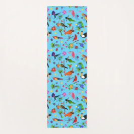 Toucan Flamingo und Arara nahtlose Vogelmuster Yogamatte