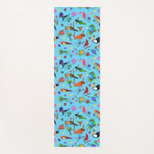 Toucan Flamingo und Arara nahtlose Vogelmuster Yogamatte