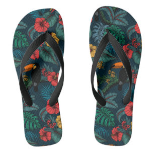 Toucan garden 2 flip flops