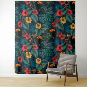 Toucan garden 2 wandteppich