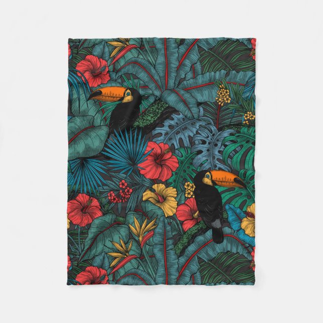Toucan Garden Fleecedecke (Vorderseite)