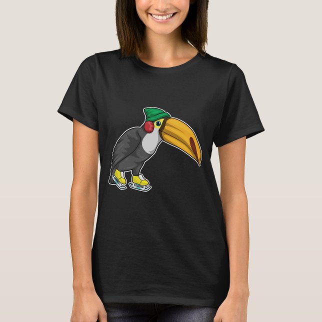 Toucan Ice skating Ice skates T-Shirt (Vorderseite)