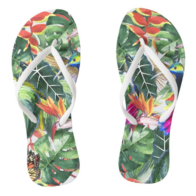 Toucan im Dschungel Flip Flops (Fußbett)