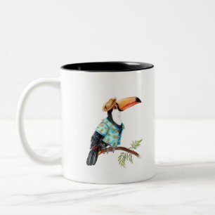 Toucan im hawaiianischen Shirt Zweifarbige Tasse