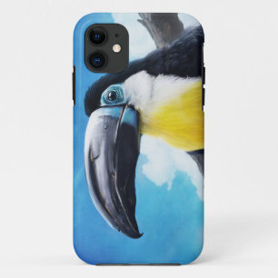 Toucan in der digitalen tropischen Vogelmalerei iPhone 11 Hülle