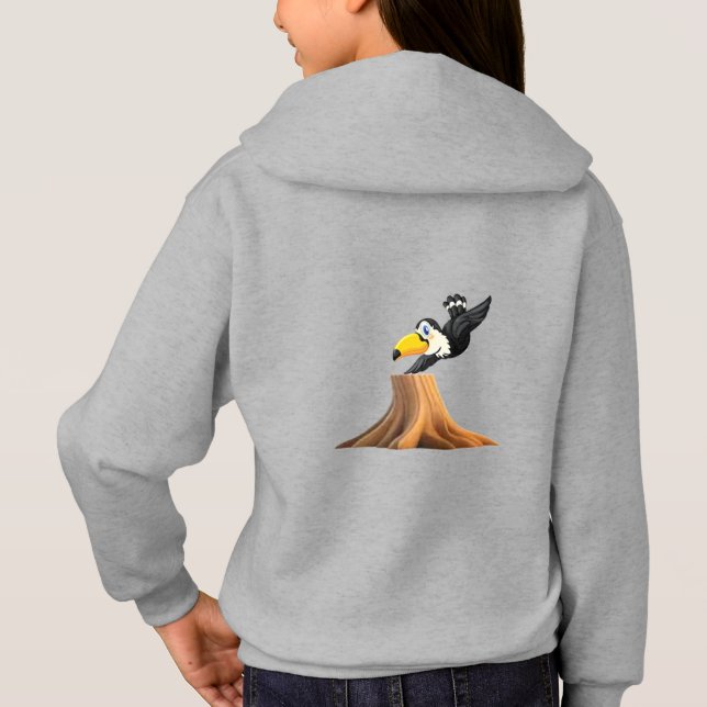 Toucan in Tree Fragend für Hilfe Hoodie (Rückseite)