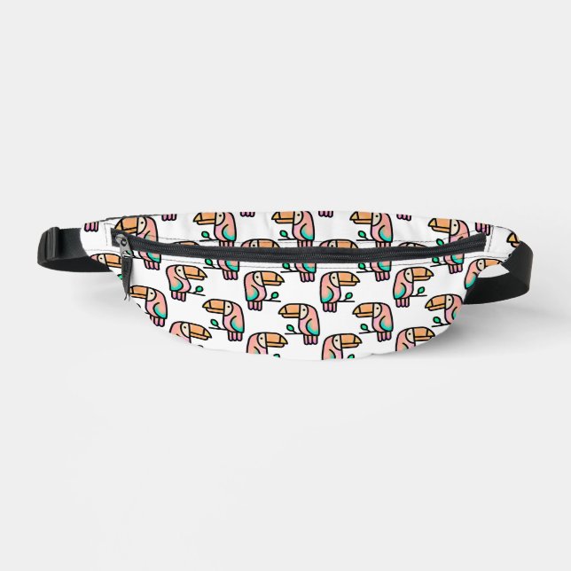 toucan jungle oiseau pastel arc-en-ciel motif (Recto)
