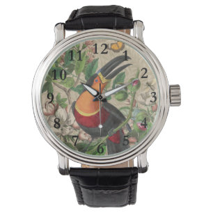 Toucan Jungle Tropical Bird Beautiful Antique Armbanduhr