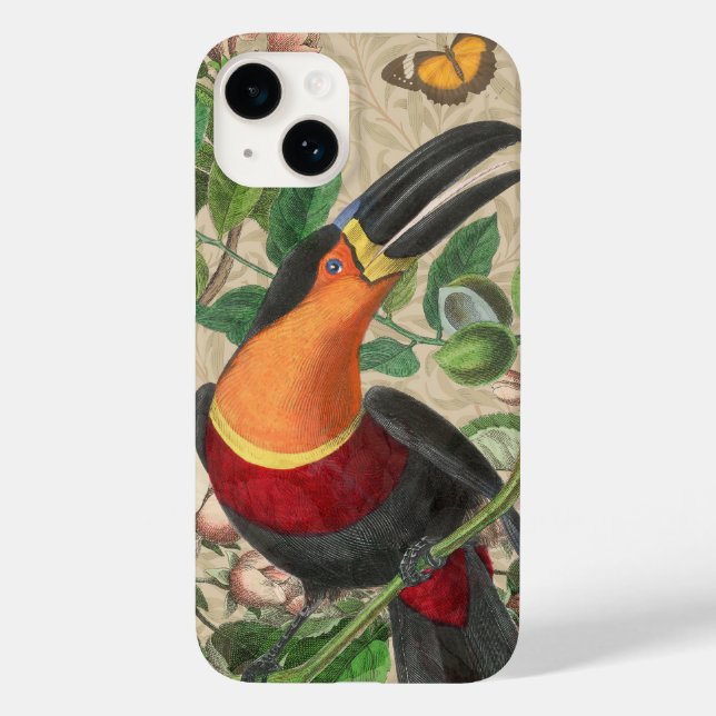 Toucan Jungle Tropical Bird Beautiful Antique Case-Mate iPhone 14 Hülle (Rückseite)