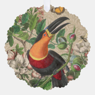 Toucan Jungle Tropical Bird Beautiful Antique Ornament Karte