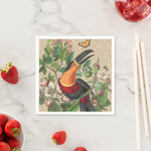 Toucan Jungle Tropical Bird Beautiful Antique Serviette