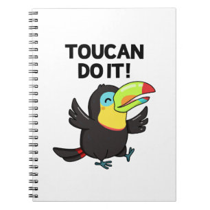 Toucan macht es witzig ermutigend Vogelpun Notizblock