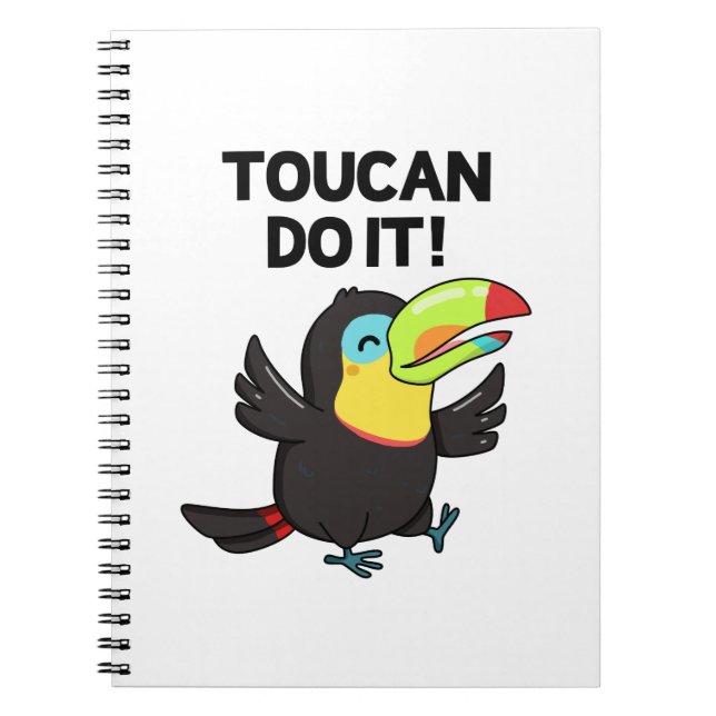 Toucan macht es witzig ermutigend Vogelpun Notizblock (Vorderseite)
