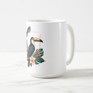 Toucan Muse Tropical Botanical Coffee Mug