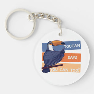 Toucan oiseau coloré avec message positif