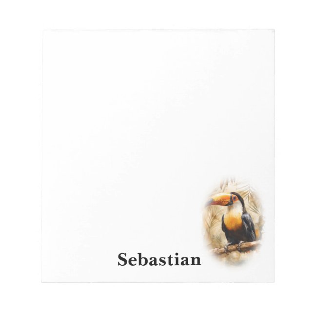 Toucan Personalisiert Notizblock (Vorderseite)