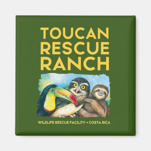 Toucan Rescue Ranch Square Magnet