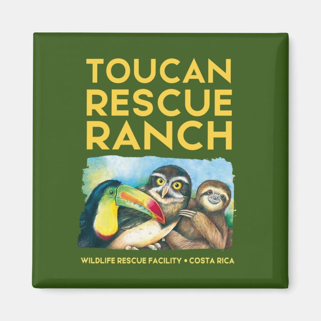 Toucan Rescue Ranch Square Magnet (Vorne)