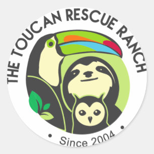 Toucan Rettungs-Ranch-Aufkleber Runder Aufkleber