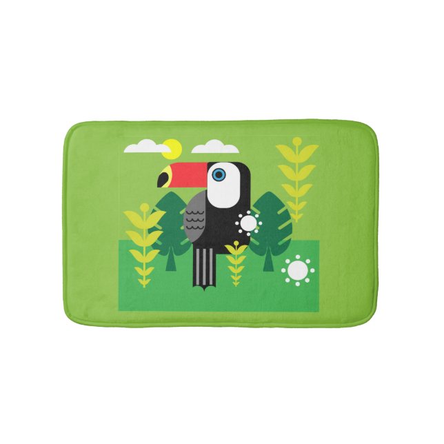 Toucan Tropical Bird Badematte (Vorderseite)