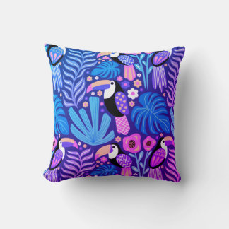 Toucan Tropical Bird Floral Print Kissen