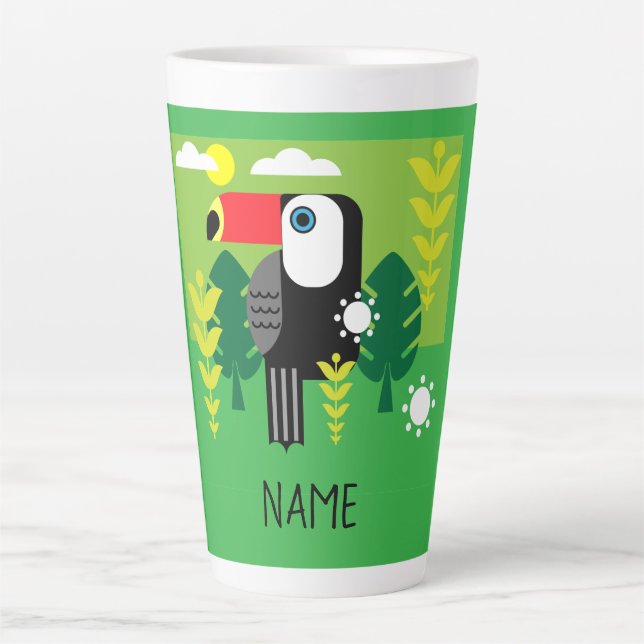 Toucan Tropical Bird Milchtasse (Vorderseite)