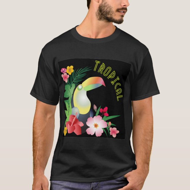 Toucan Tropical Theme Graphic T-Shirt (Vorderseite)