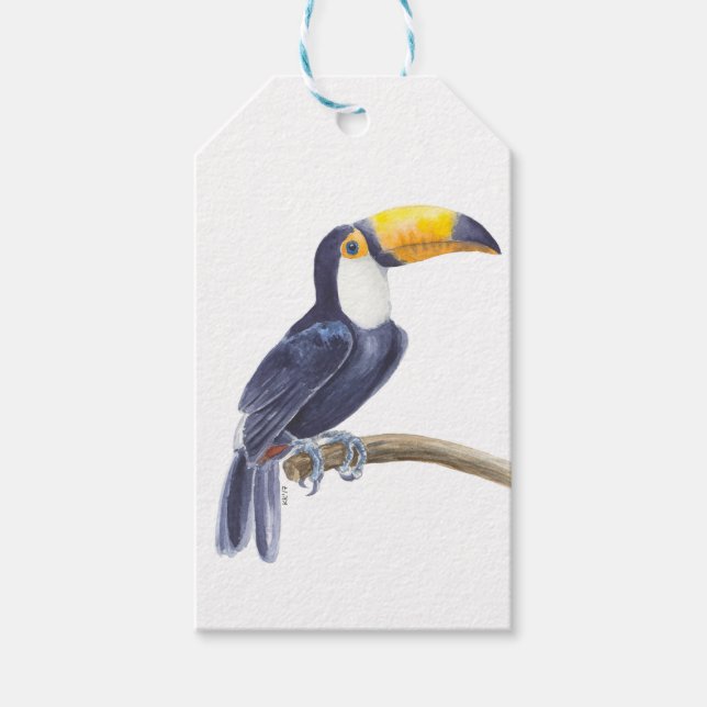 Toucan, tropischer Vogel Geschenkanhänger (Vorderseite)