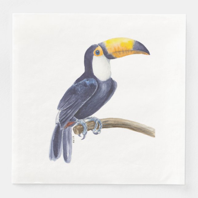 Toucan, tropischer Vogel Serviette (Vorderseite)