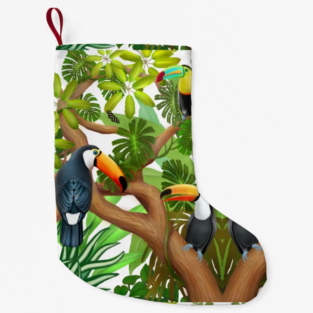 Toucan tropischer WeihnachtsStrumpf Kleiner Weihnachtsstrumpf (Vorderseite)