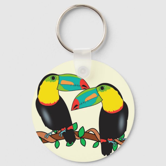 Toucan Vogel Liebe art Schlüsselanhänger (Vorderseite)