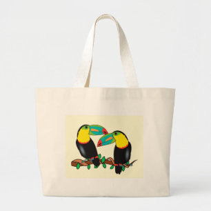 Toucan Vogel-Liebekunst Jumbo Stoffbeutel