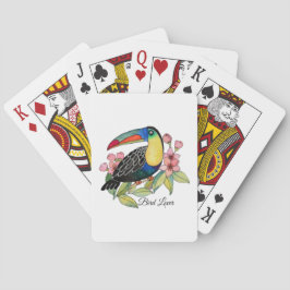 Toucan-Vogel mit Blume Spielkarten