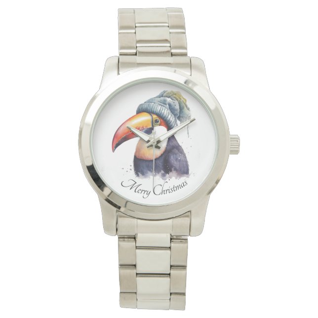 Toucan Winter Vibes, Brauch Armbanduhr (Vorderseite)