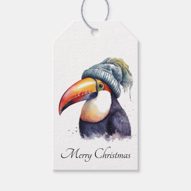 Toucan Winter Vibes, Brauch Geschenkanhänger (Vorderseite)