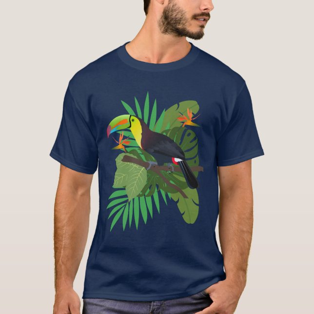 Toucan with leaves T-Shirt (Vorderseite)