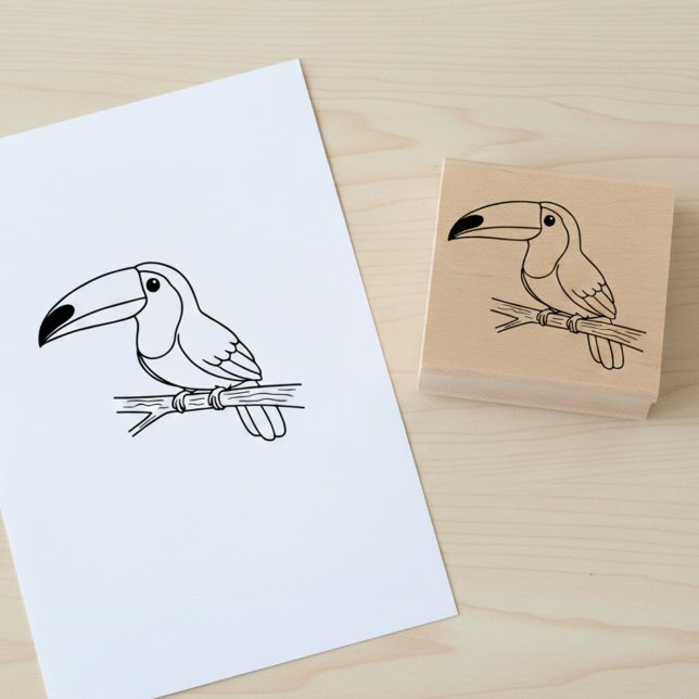 Toucan Wooden Art Stamp Gummistempel (Toucan wooden art stamp for coloring or using in cardmaking, journaling or other crafts projects.)