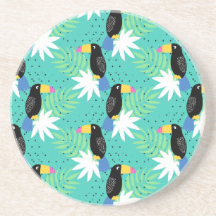 Toucans auf Aquamarinen Getränkeuntersetzer