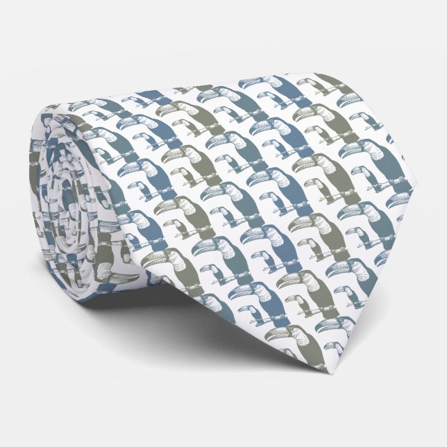Toucans Krawatte Armani Gray (Gerollt)