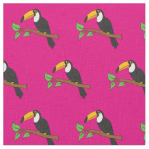 Toucans Niedliche Vögel Rosa Girls Stoff