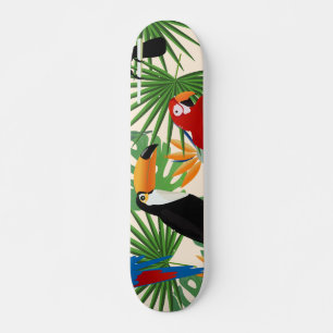 Toucans & Parrots Muster Skateboard