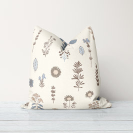 Touch Blue Brown Throw Kissen von Nature