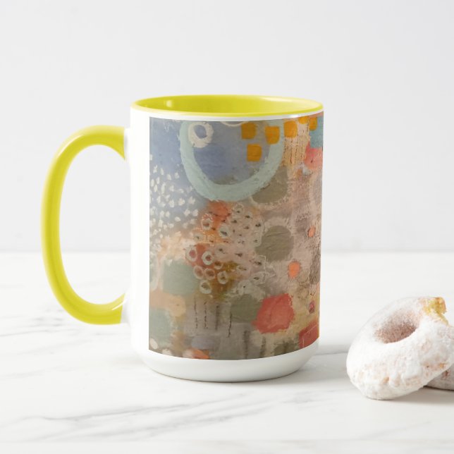 Touch der Blue Abstract Design Tasse (Mit Donut)