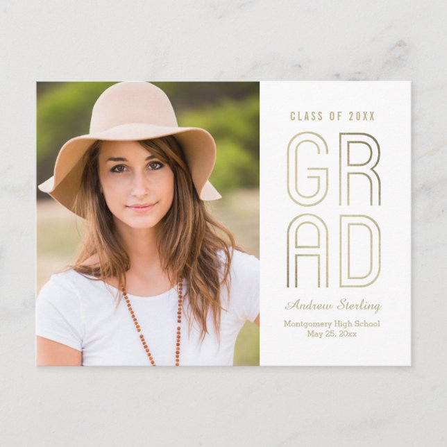 Touch der Klasse Abschluss Ankündigung Postkarte (Vorderseite)