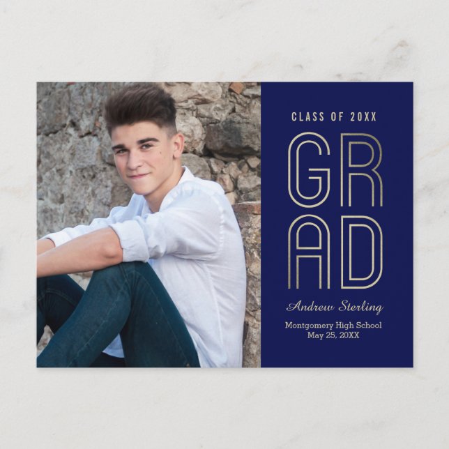 Touch der Klasse Abschluss Ankündigung Postkarte (Vorderseite)