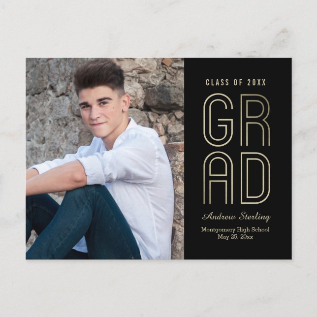 Touch der Klasse Abschluss Ankündigung Postkarte (Vorderseite)